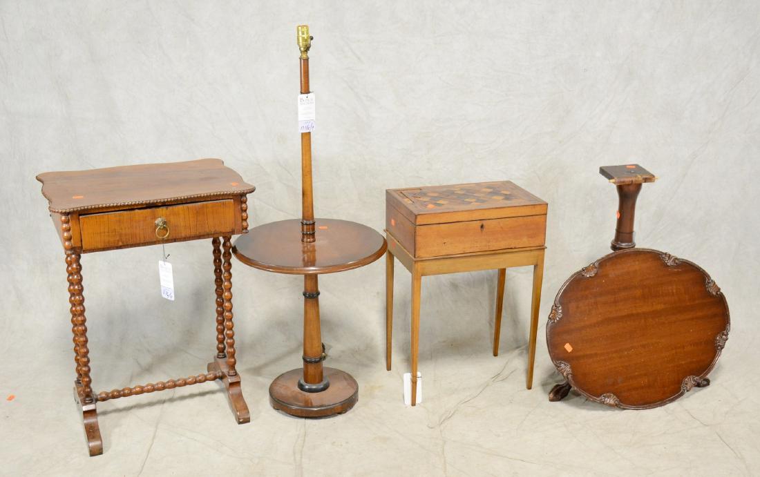 Parquetry inlaid document box, mahogany tilt top (1 of 1)