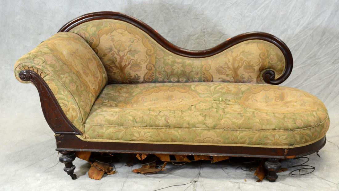Mahogany Victorian Eastlake fainting sofa,