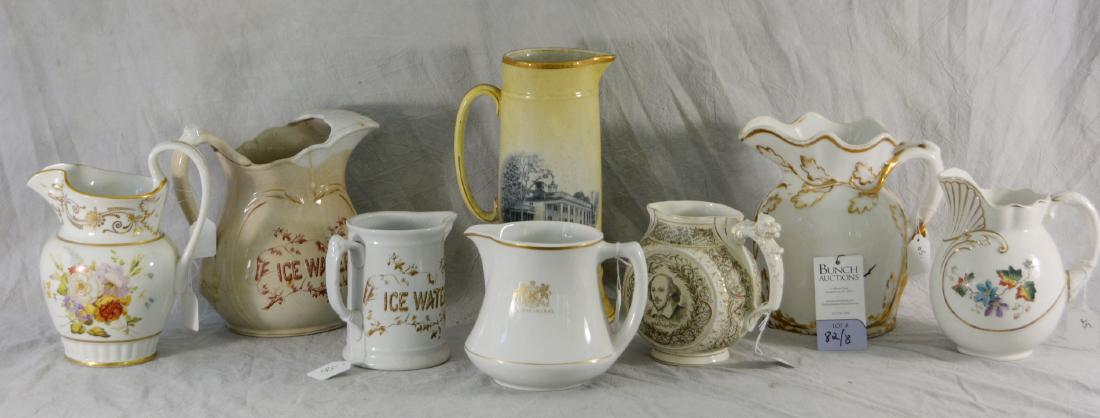 Shelf #11 - (8) Porcelain Pitchers (1 of 1)
