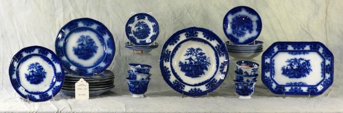 Shelf #22 - (27) pcs Woodrow Wilson flow blue (1 of 2)