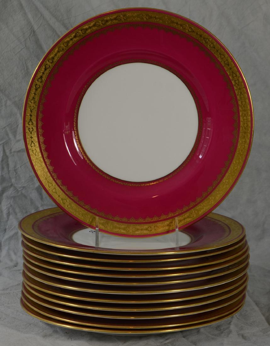 (12) Mintons Tiffany Gilt Border Dinner Plates (1 of 6)