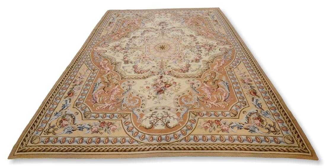 Aubusson Style Carpet 9'x11'8": Aubusson Style Carpet 9'x11'8"