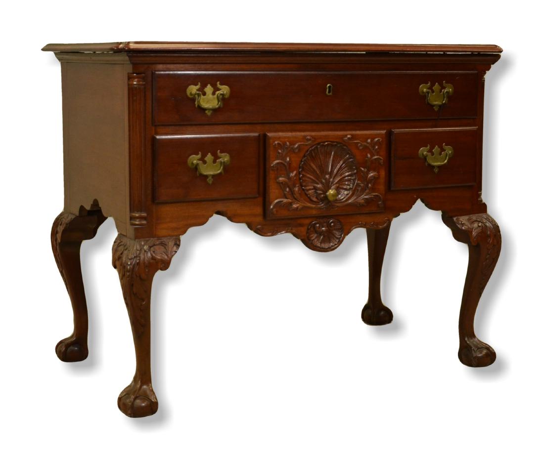 Carved mahogany Philadelphia Style Lowboy, bench made, (1 of 1)