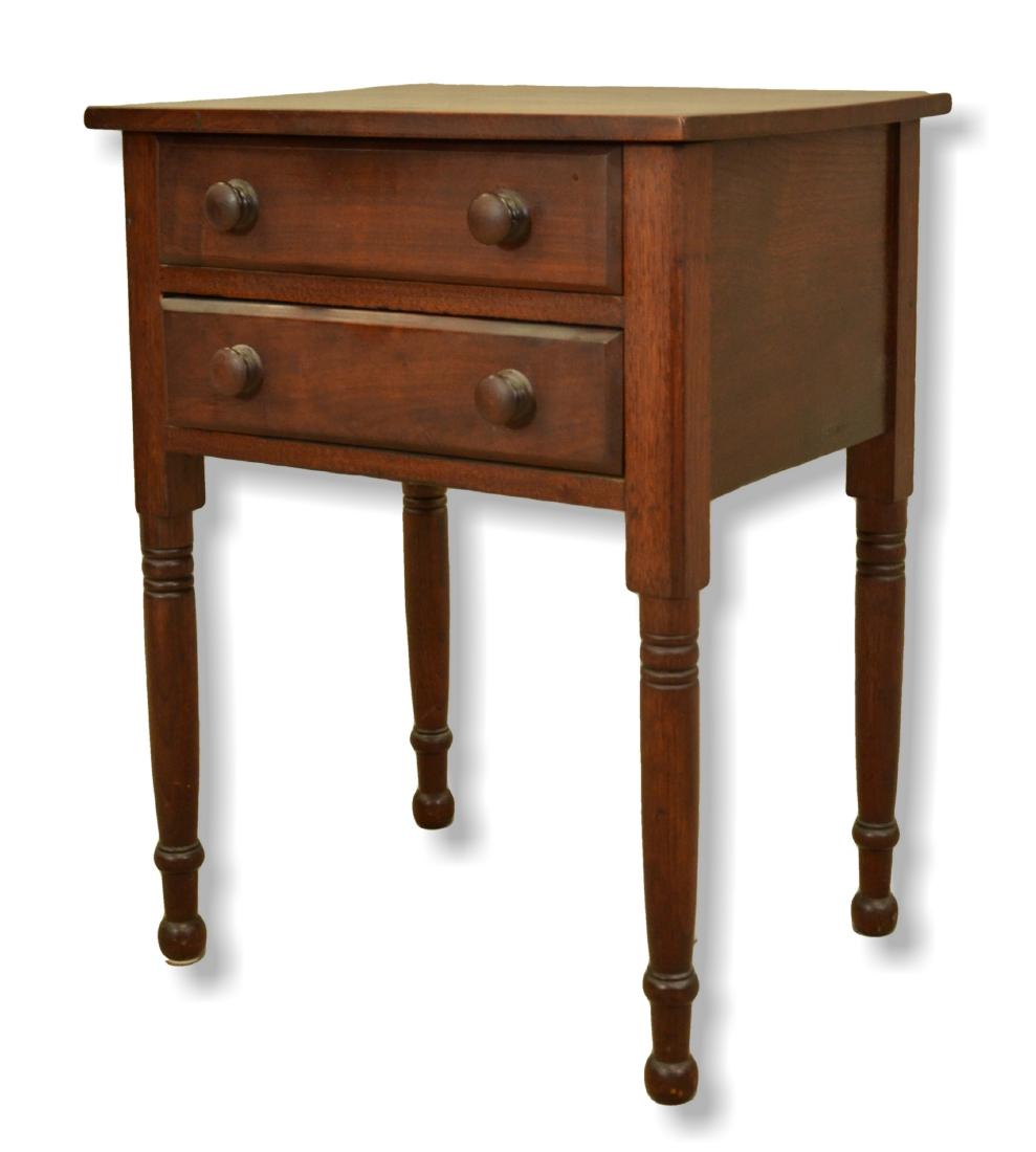 2 dr walnut Sheraton stand, 19th c (1 of 1)