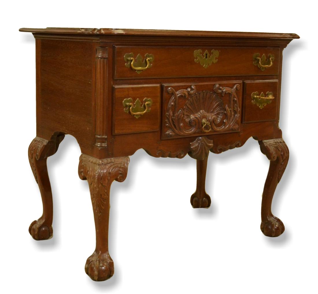 Carved mahogany Chippendale Style Lowboy, 34 1/2" w, (1 of 1)