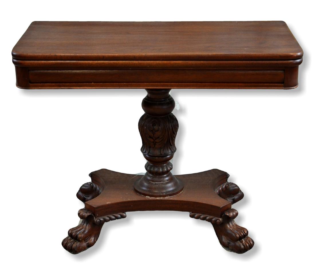 Carved Mahogany Federal Style Game Table (1 of 1)