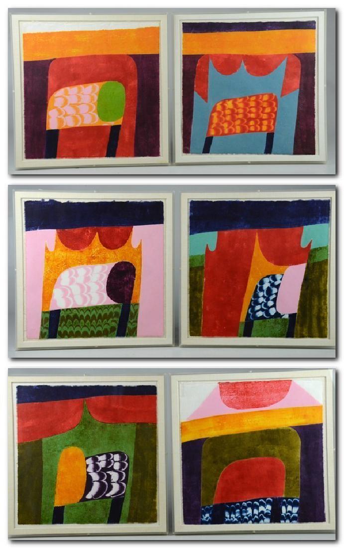 Carol Summers (6) Abstract Woodcut Prints (1 of 4)