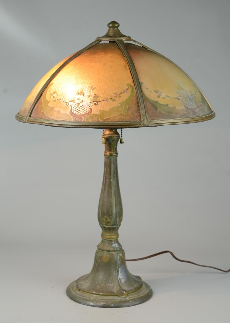Reverse Painted Art Deco Table Lamp (1 of 3)