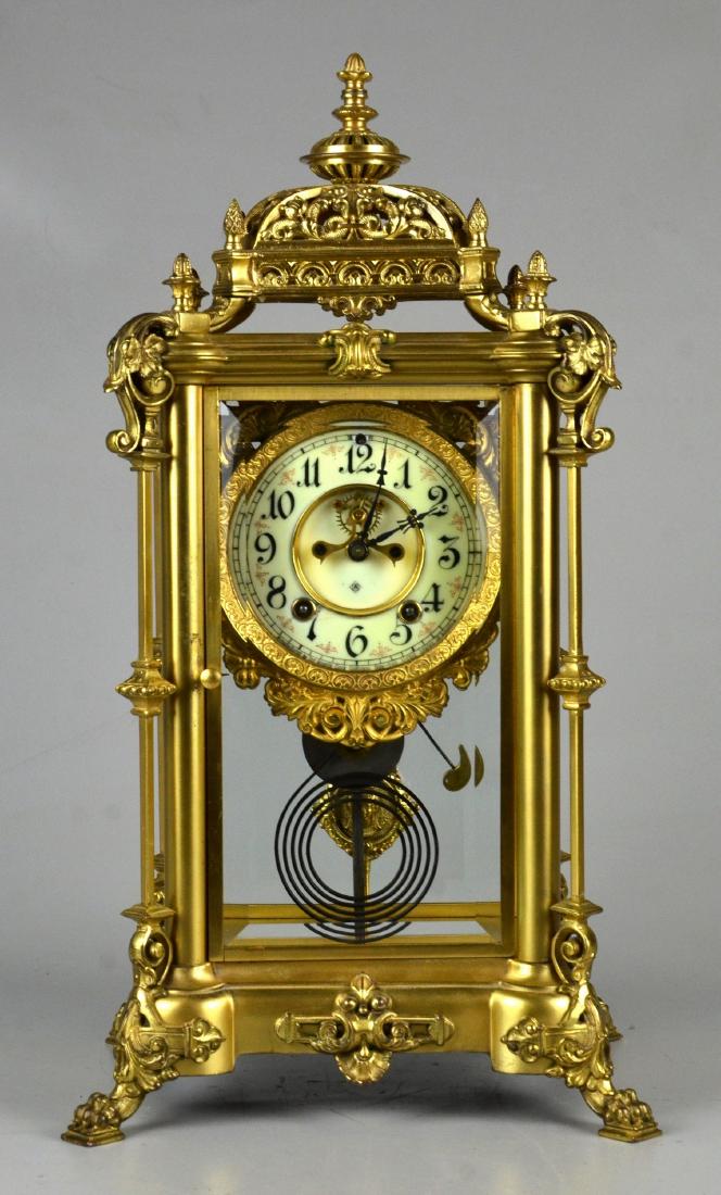 Ansonia Excelsior crystal regulator clock (1 of 6)