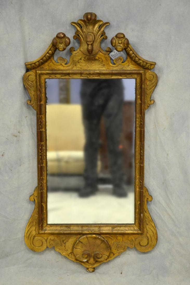 Carved and gilt Georgian style wall mirror, 45"h x (1 of 1)
