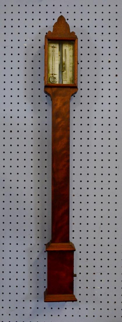 American mahogany stick barometer by Charles Wilder (1 of 2)