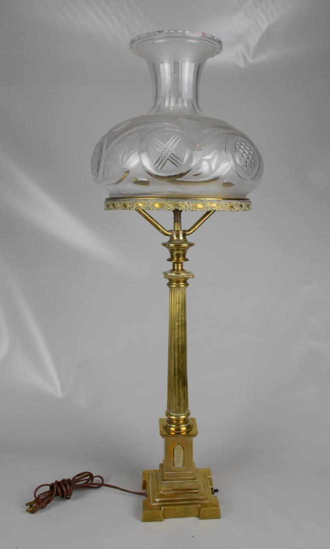 Brass Converted Oil Astral Lamp (1 of 1)