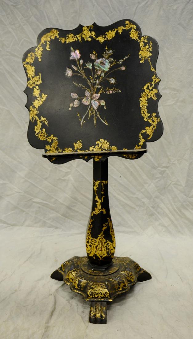 Victorian Gilt and MOP Tilting Bookstand (1 of 2)