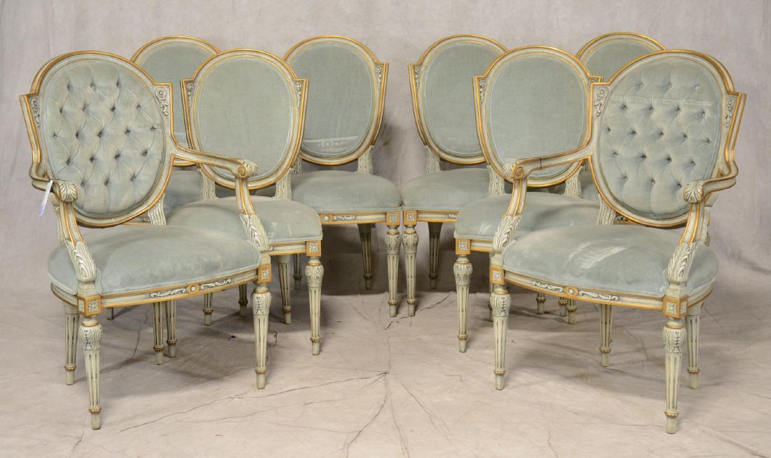 (8) Karges Louis XVI style paint decorated dining (1 of 2)