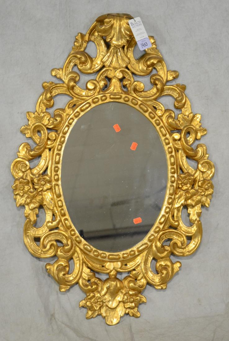 Italian style gilt carved wall mirror (1 of 1)