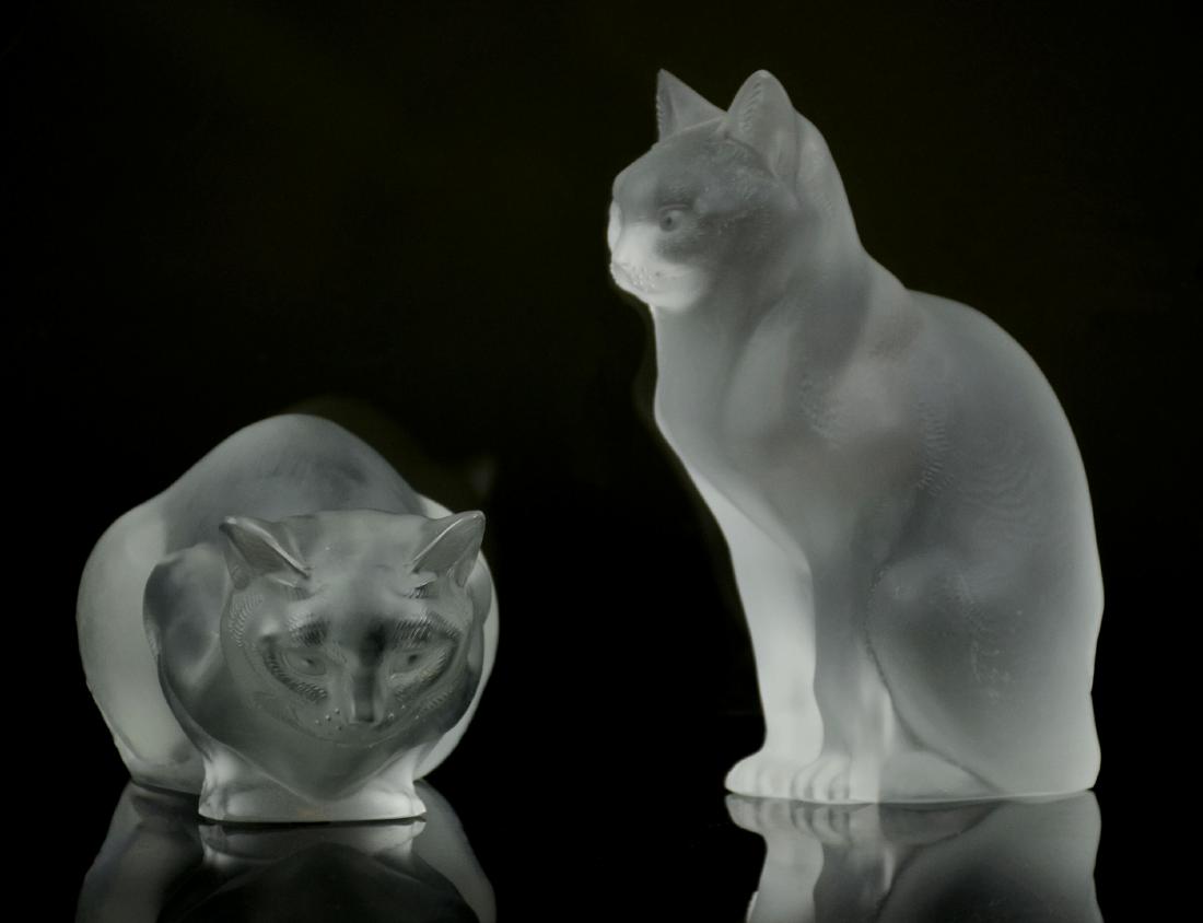 (2) Lalique Cat Figures (1 of 4)