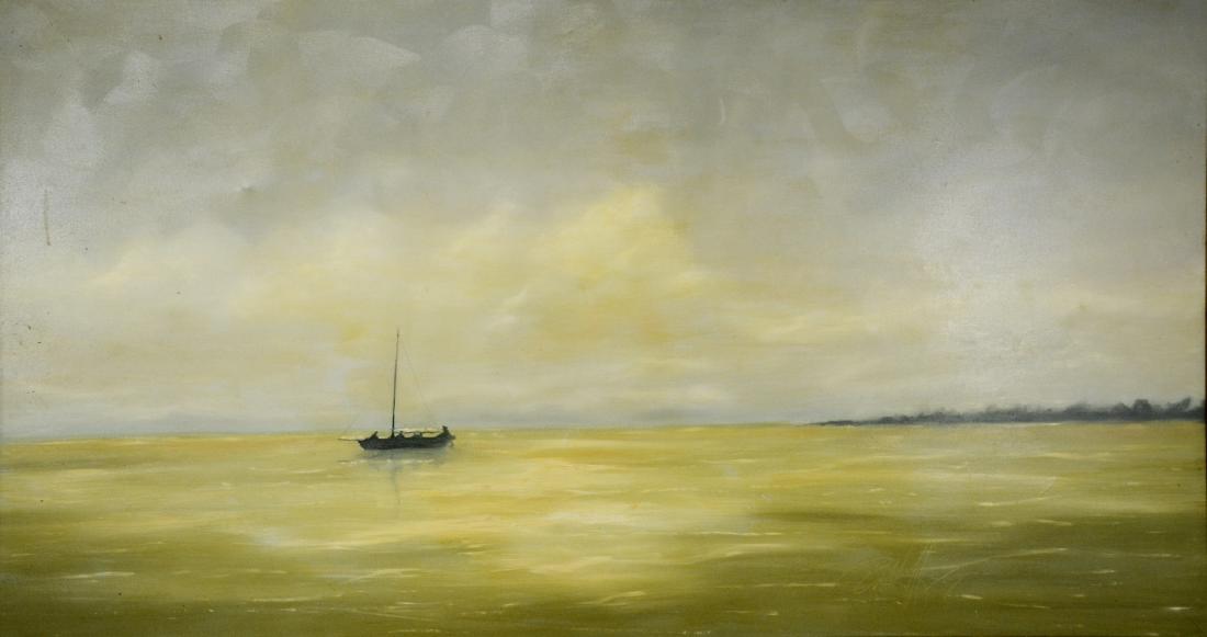 Large Format (8 foot!) Harbor Scene Painting (1 of 3)