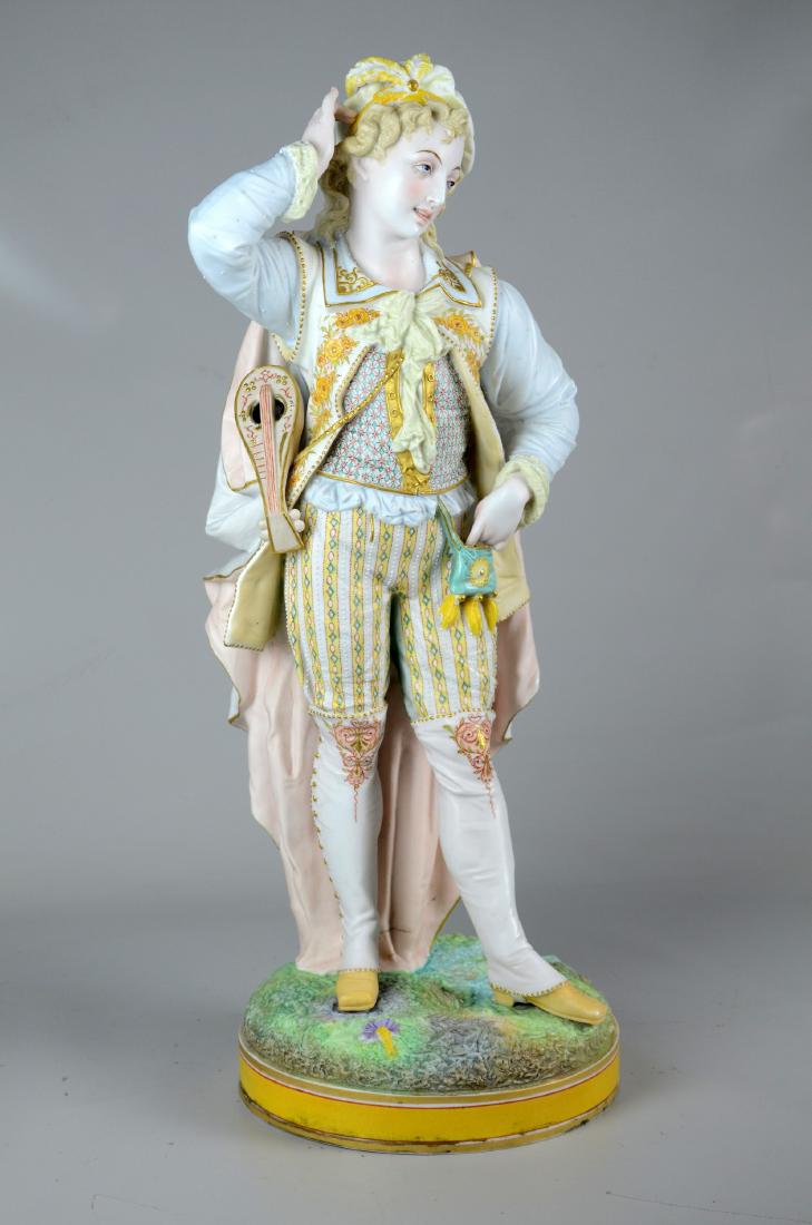 Porcelain Figure Man with Lute (1 of 2)