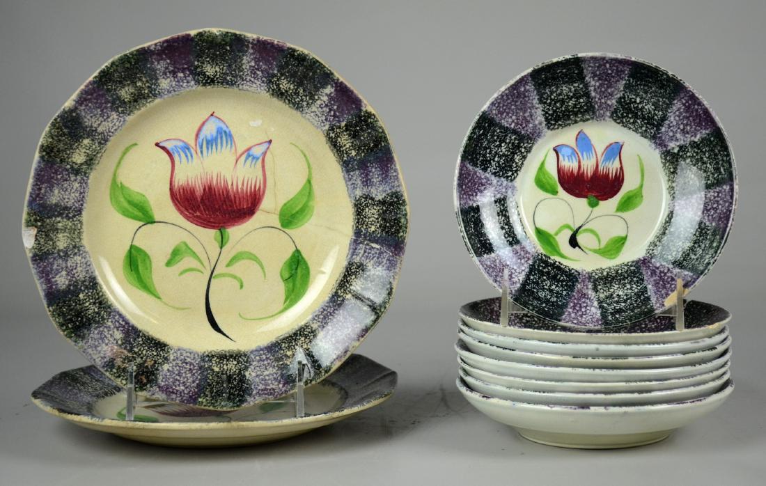 (10) Pcs Purple & Black Spatterware (1 of 4)