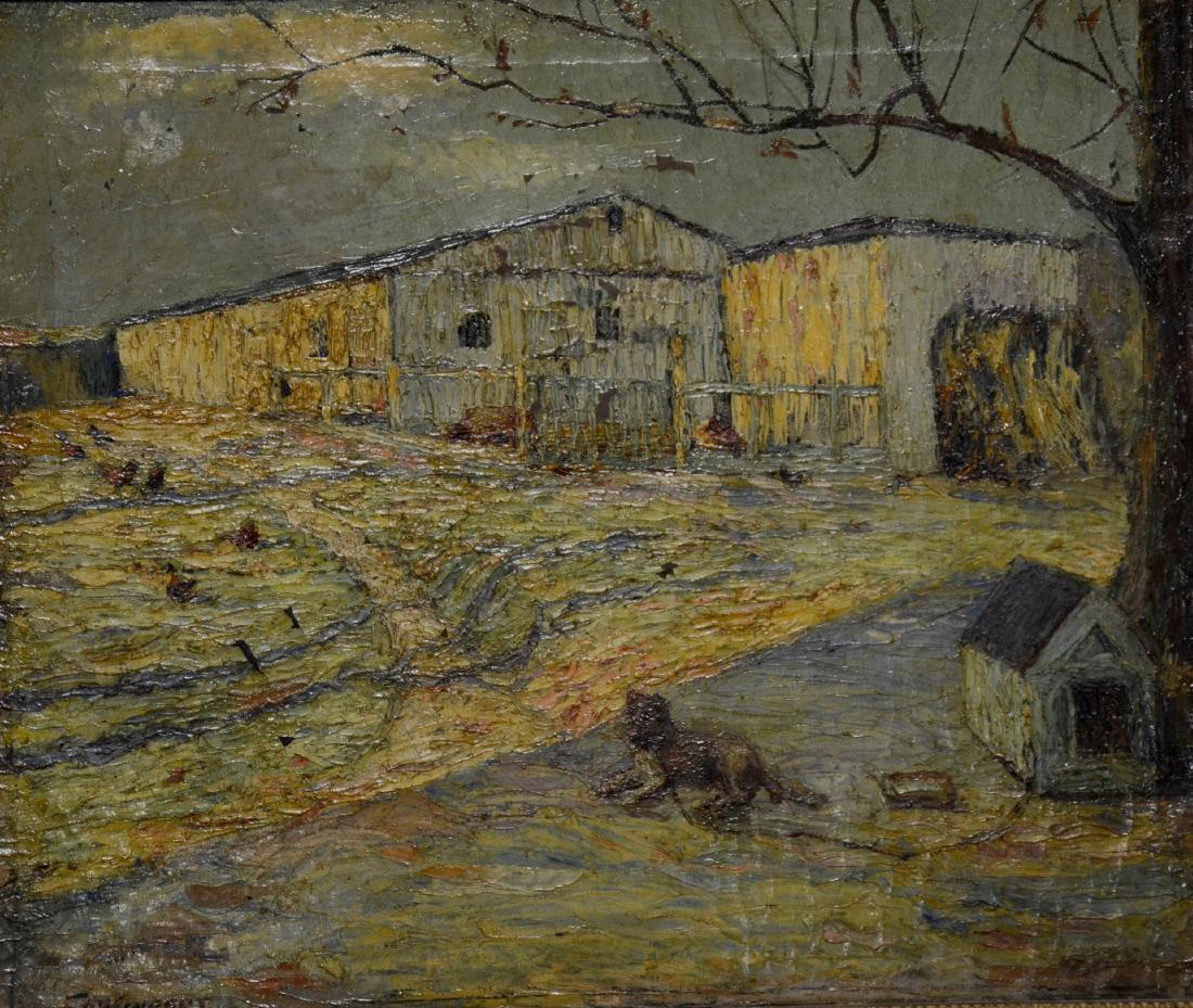 Edward Wingert Landscape Painting with Dog (1 of 3)