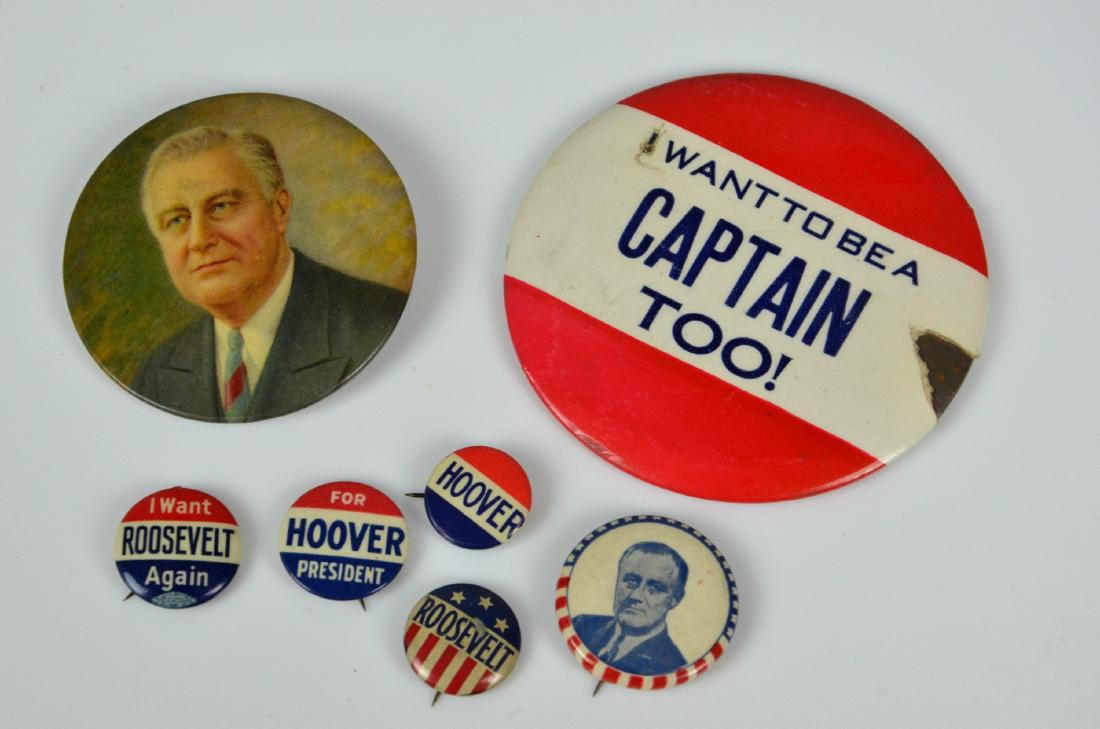 (7) 1932 & 1944 Presidential Campaign Buttons (1 of 1)