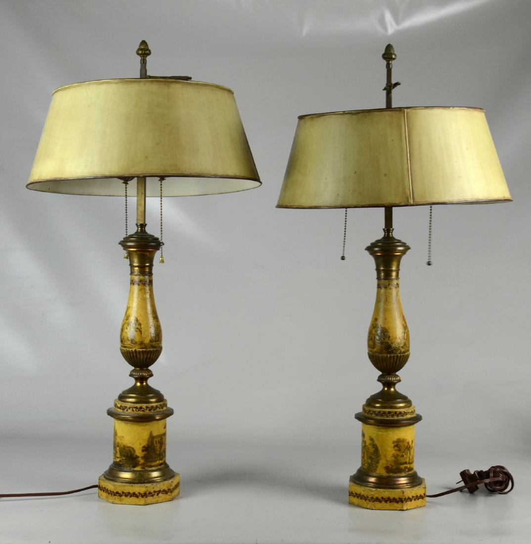 Pr Table Lamps with Regency Scenes (1 of 1)