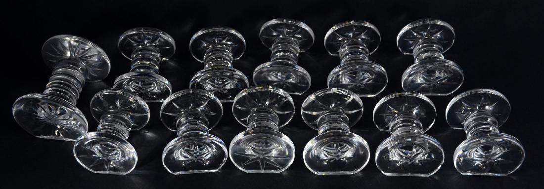 (12) Waterford Crystal Knife Rests: (12) Waterford crystal knife rests, c/o (11) 2-1/4" w x 2" h, (1) 3-1/4" w x 2-1/2" h