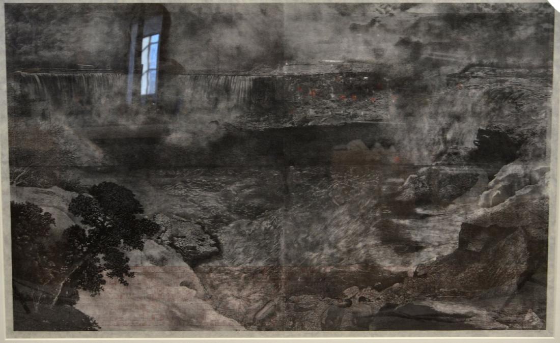 Anthony-Petr Gorny Lithograph "Centers of Power': Anthony-Petr Gorny (American, b 1950), lithograph, "Centers of Power", lithograph printed recto and verso, signed "Anthony", edition 11/35, 31" x 50-3/4" plate, framed 42-1/4" x 62", very good conditi