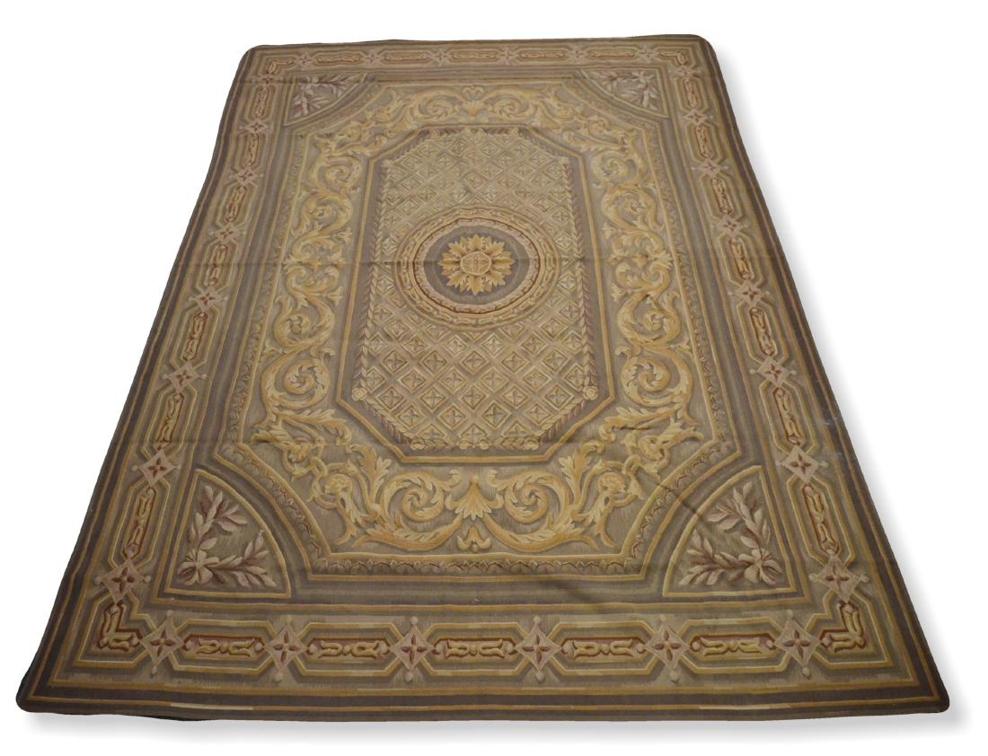 8'7" X 11'11" Indo-Aubusson carpet: 8'7" X 11'11" Indo-Aubusson carpet