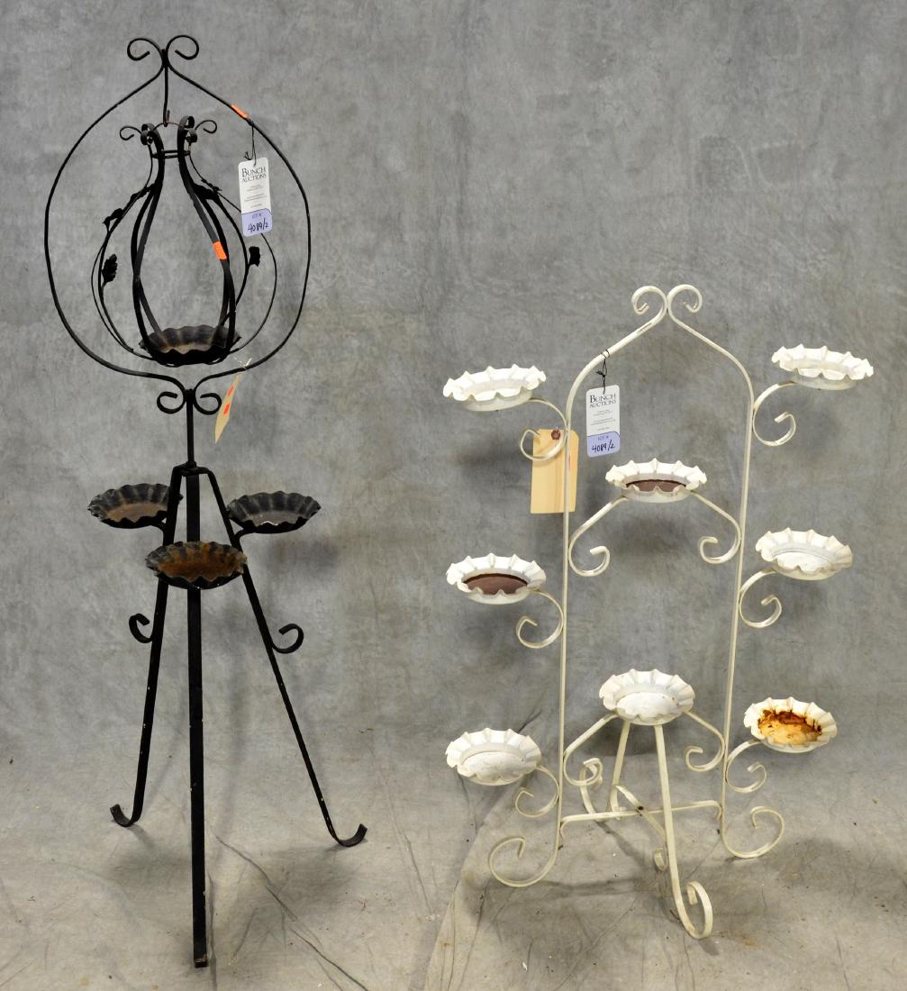 (2) decorative metal plant stands (1 of 1)