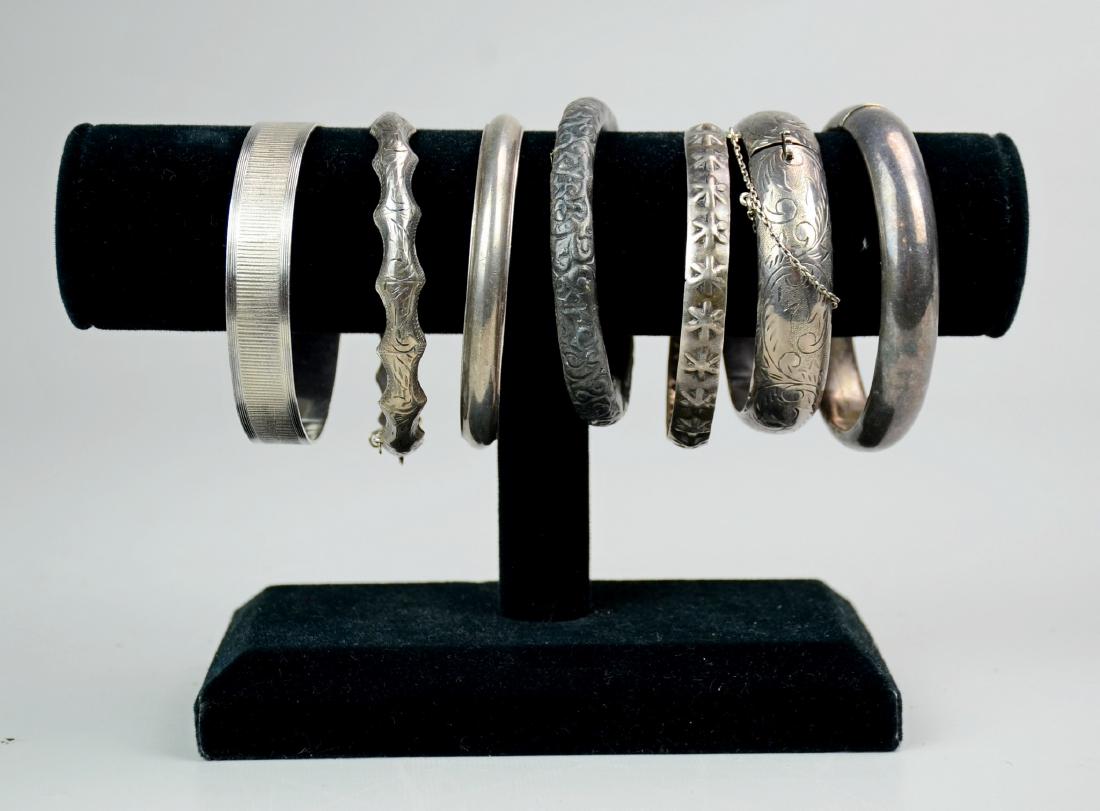 (7) Sterling Bracelets Bangles (1 of 2)