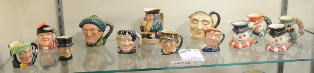Shelf #72 - (13) Royal Doulton Miniature Toby Jugs (1 of 1)