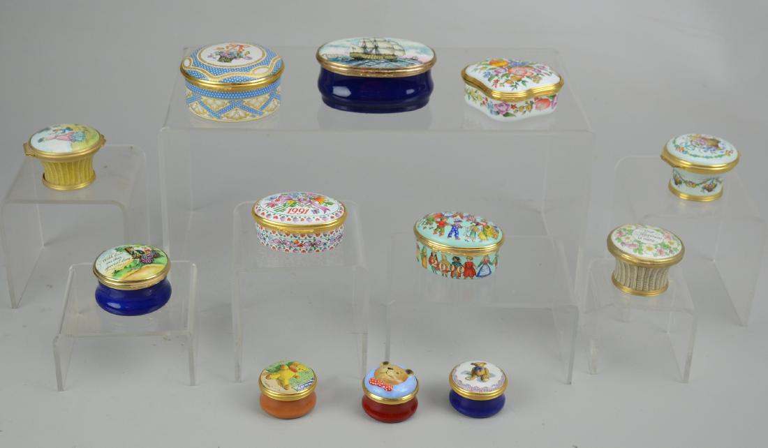 (12) Halcyon Days Enamel Trinket Boxes (1 of 1)