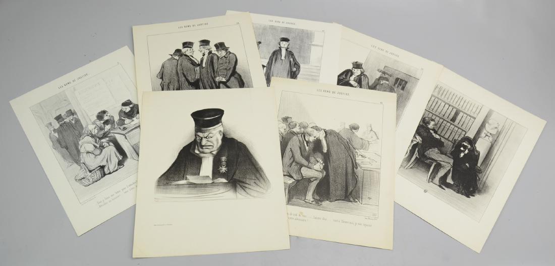 (7) Honore Daumier lithographs on paper (1 of 1)