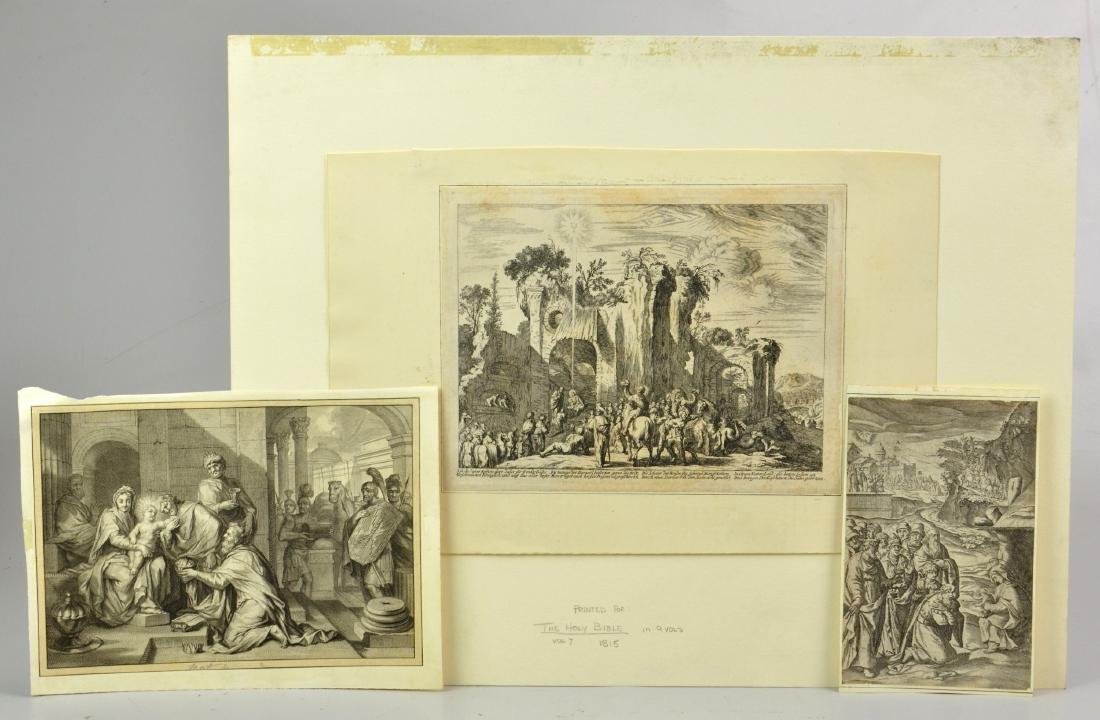 (3) Antiquarian religious engravings on paper (1 of 5)