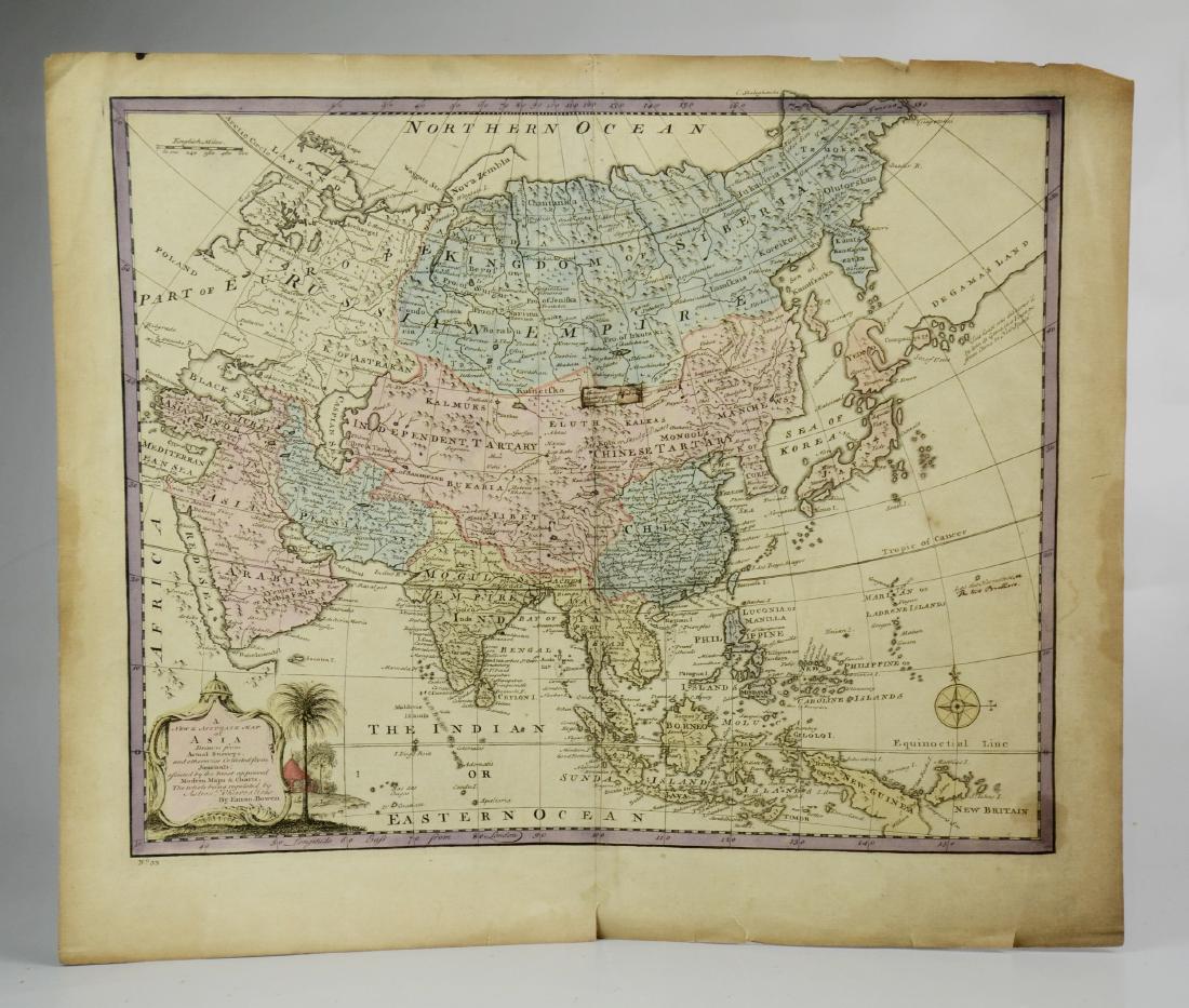 1747 Engraved map of Asia by Emanuel Bowen (1 of 1)