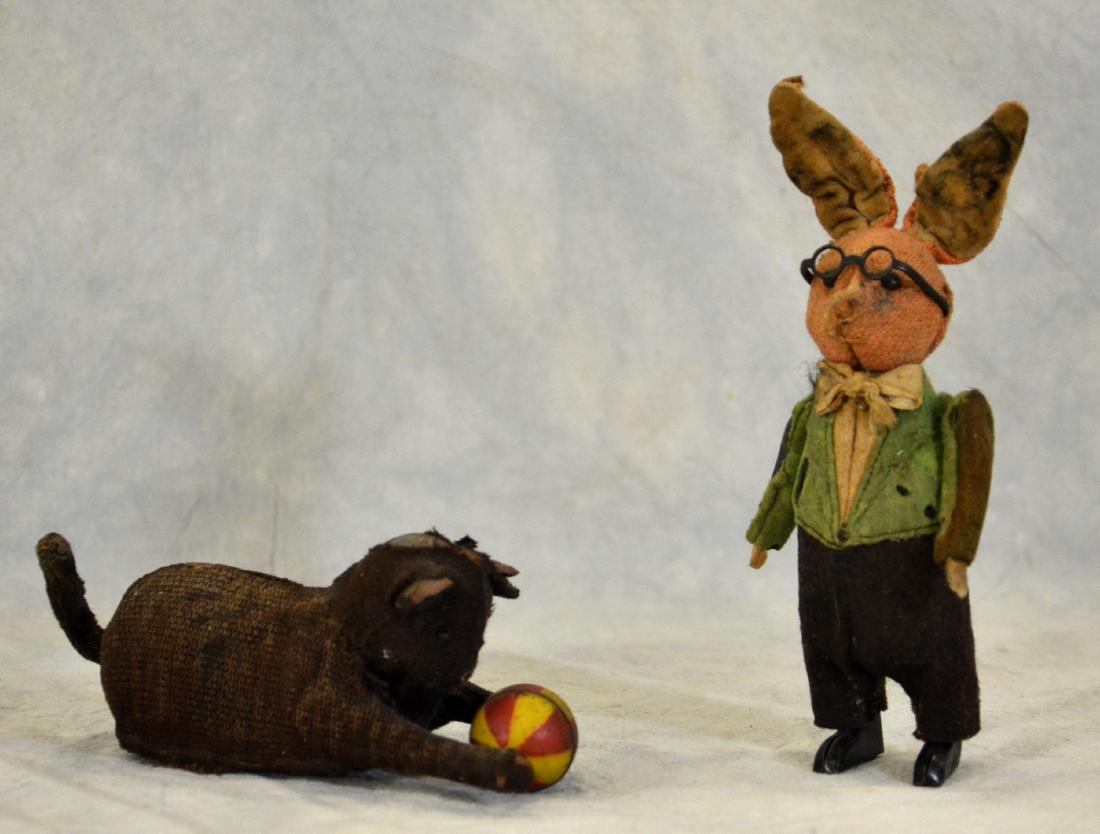 Schuco Rabbit Toy, Cat and Ball Friction Toy (1 of 1)
