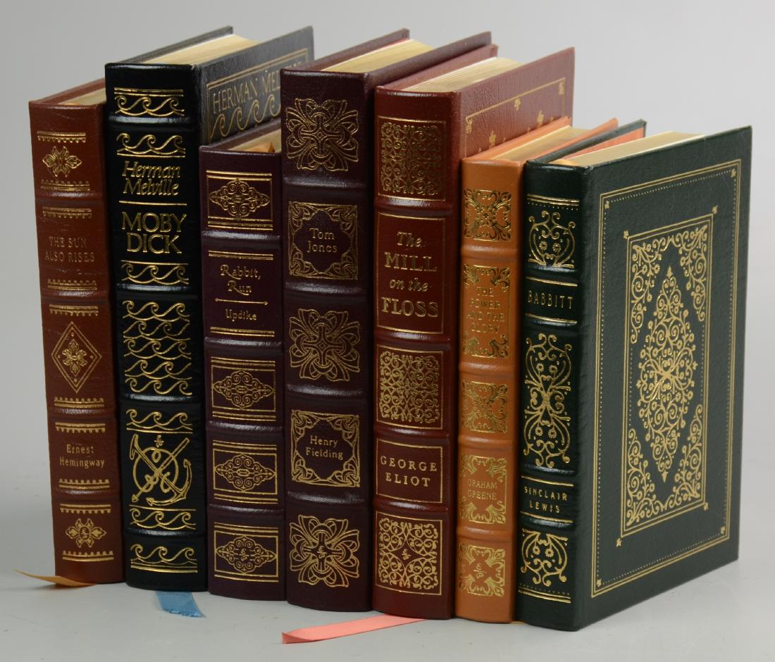 (7) Easton Press Books [Contemporary Literature]: (7) Easton Press Books [Contemporary Literature], c/o Updike "Rabbit, Run", Melville "Moby Dick", Hemingway "The Sun Also Rises", Greene "The Power and the Glory", Eliot "The Mill on the Floss", Field