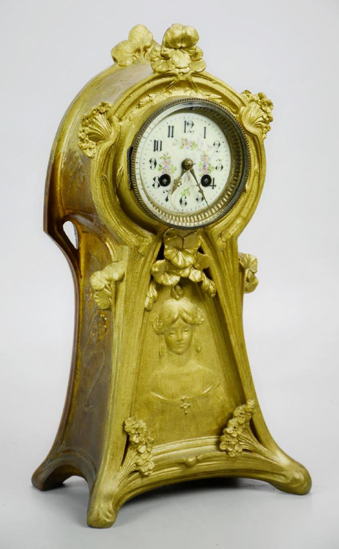 French Art Nouveau style mantle clock