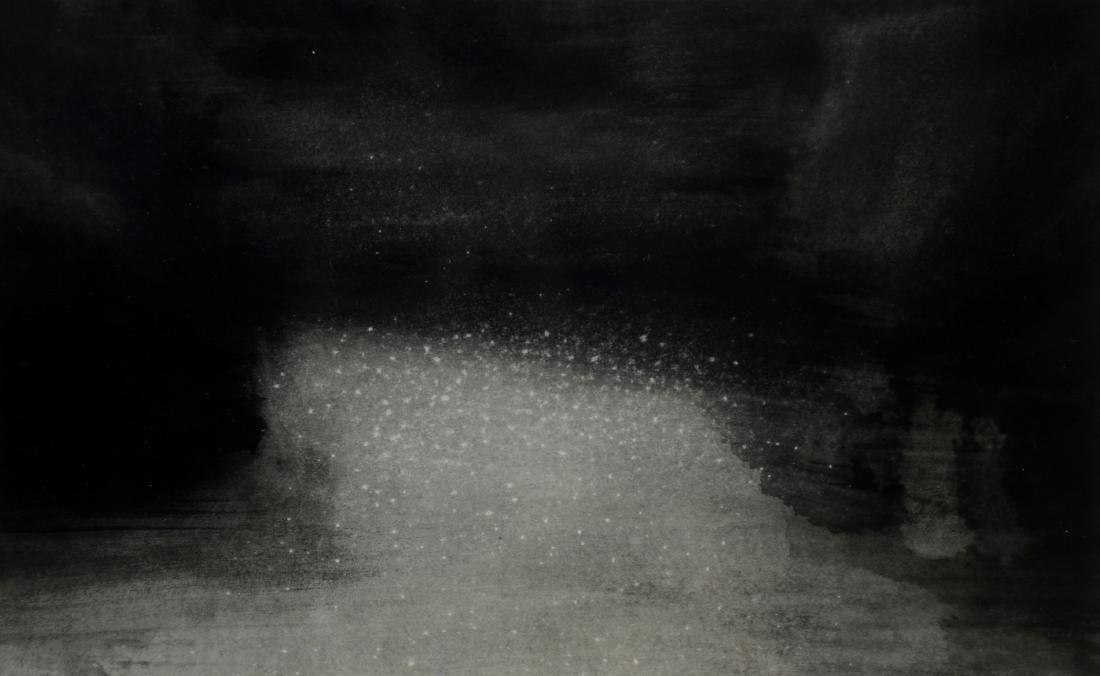 Ellen Phelan "Flats at the Skeet Shoot, Lake Placid": Ellen Phelan (American, b. 1943), "Flats at the Skeet Shoot, Lake Placid", gouache on paper, no visible signature, 9-1/4" x 14-5/8" sight, framed 16" x 21-5/8"; Provenance: from a corporate collection