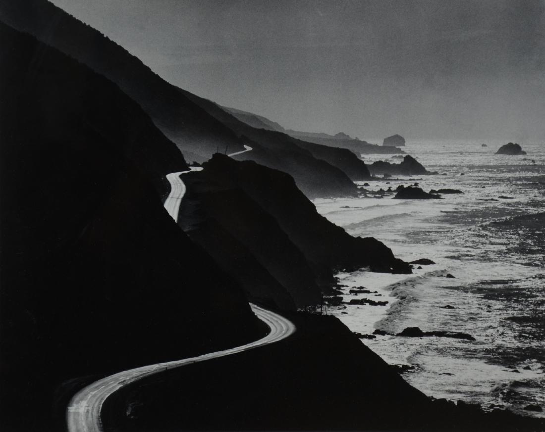 Henry Gilpin Silver Gelatin Print "Highway 1": Henry Gilpin (American, 1922-2011), silver gelatin print, "Highway 1", signed "H. Gilpin" on mat, large image, 15-1/2" x 19-3/8" image, framed 29-1/2" x 25-1/2"; Provenance: from a corporate collectio