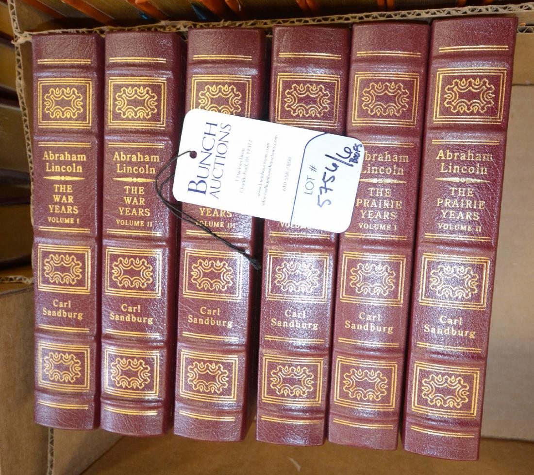 Easton Press Abraham Lincoln Series by Carl Sandburg: Easton Press Abraham Lincoln Series by Carl Sandburg, 6 vols c/o "The War Years [I-IV]" and "The Prairie Years [I-II]"