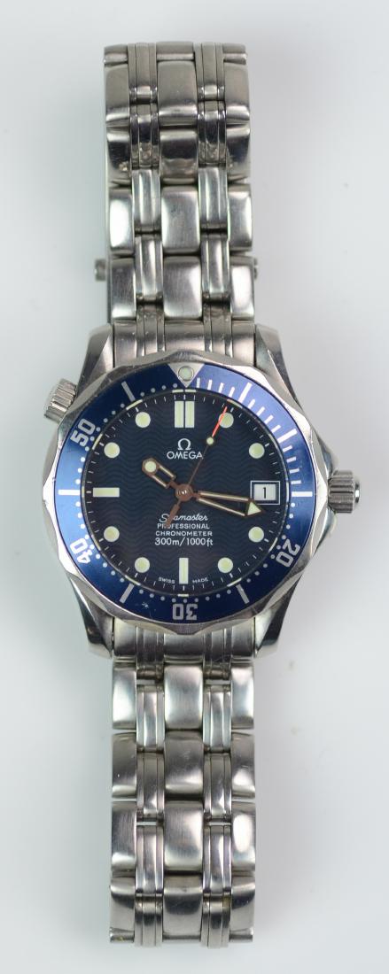 Omega Seamaster Professional Chronometer, 300m: Omega Seamaster Professional Chronometer wrist watch, 300m, stainless case and original band, running when listed