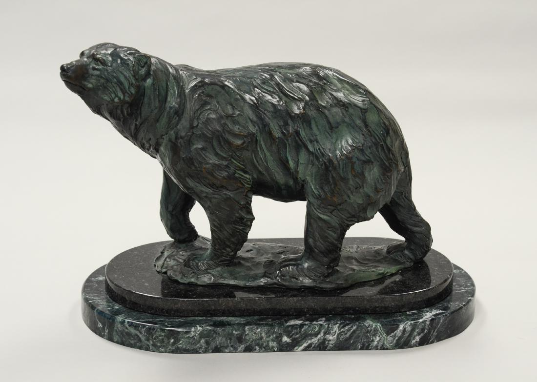 Forest Hart, American, b 1944, bronze, Ursus: Forest Hart, American, b 1944, bronze sculpture, Ursus, W: 18 in, Depth: 9 in, H: 12 in, S211