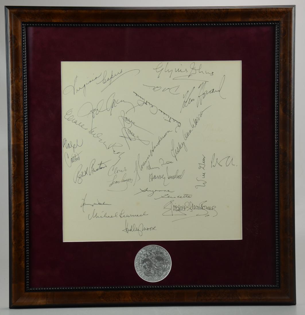 Original Tony Award and 23 Broadway Autographs: Original Tony Award and 23 Broadway Autographs including Michael Learned, Dudley Moore, Suzanne Pleshette, Cloris Leachman, Florence Henderson, Robert Preston, Nancy Walker , Will Geer, Ralph Carter, 