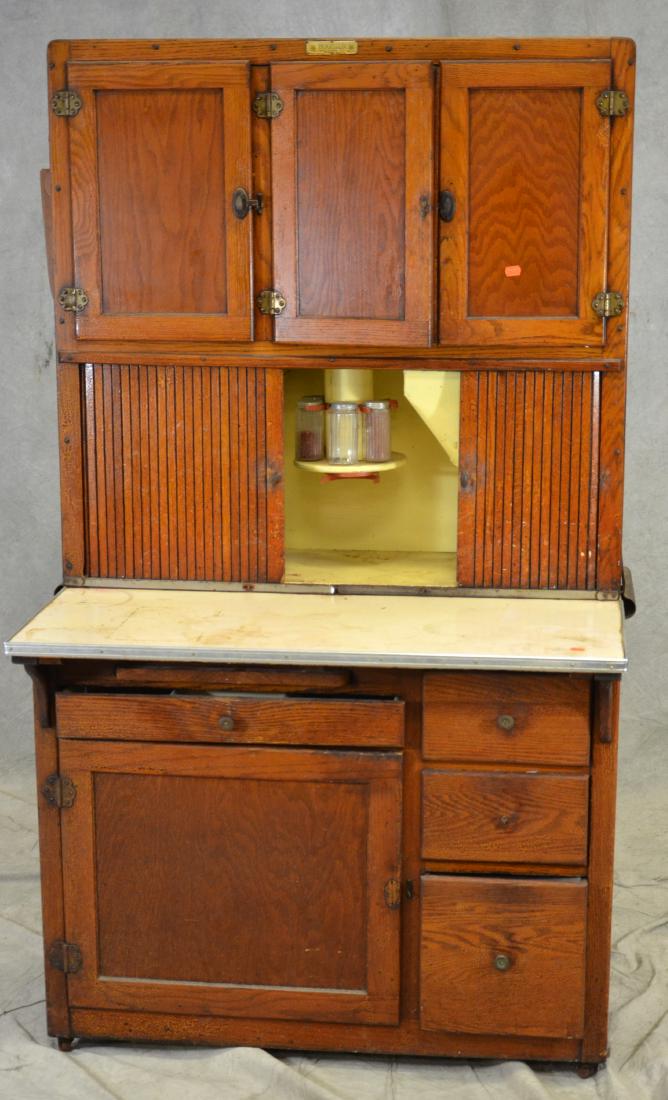 Oak Hoosier Cabinet Apr 23 2019 William Bunch Auctions