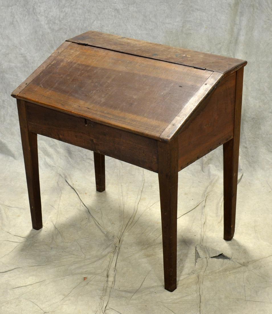 Poplar Hepplewhite lift lid desk: Poplar Hepplewhite lift lid desk, 33-1/4"w x 33"h