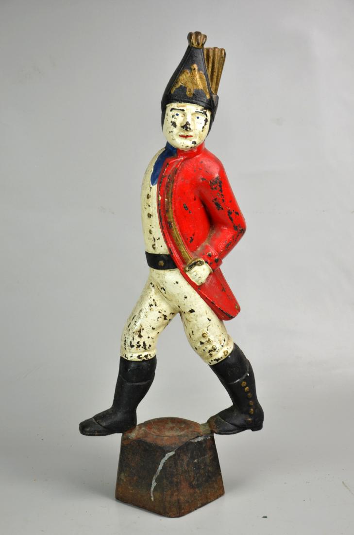 Cast Iron Hessian Soldier Door Stop: Cast Iron Hessian Soldier Door Stop (9" l x 4-1/2" w x 22-1/2" h)