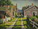 Mosher, Donald, oil on board "Back Street, Nantucket"