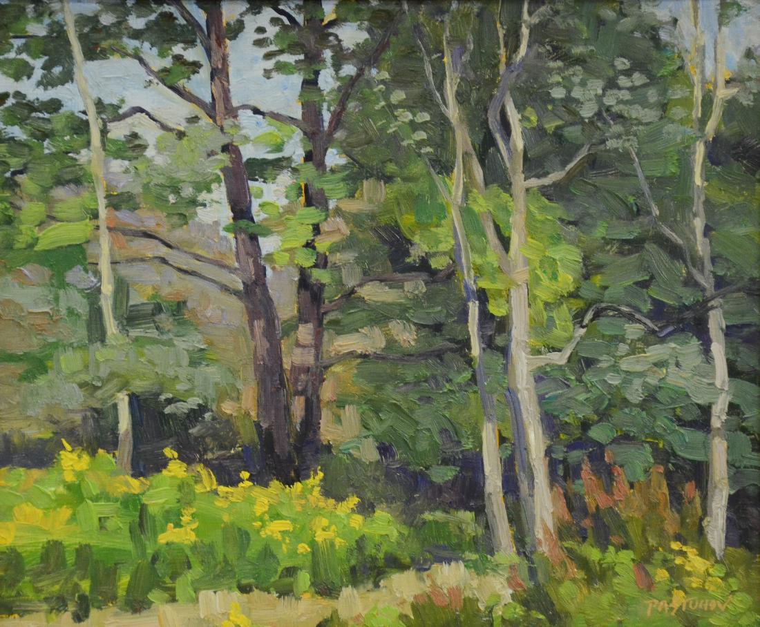 Pastuhov, Stefan, oil on board "Edge of the Field" (1 of 4)